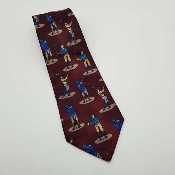Thinking of You Golfer MEns NEck Tie Golf Knickers - Picture 1 of 7